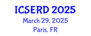 International Conference on Science Education, Research and Development (ICSERD) March 29, 2025 - Paris, France
