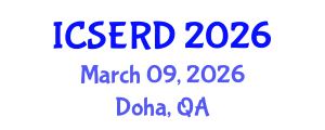 International Conference on Science Education, Research and Development (ICSERD) March 09, 2026 - Doha, Qatar International Conference on Science Education, Research and Development (ICSERD) March 09, 2026 - Doha, Qatar