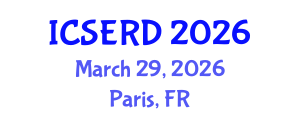 International Conference on Science Education, Research and Development (ICSERD) March 29, 2026 - Paris, France