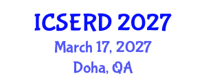 International Conference on Science Education, Research and Development (ICSERD) March 17, 2027 - Doha, Qatar International Conference on Science Education, Research and Development (ICSERD) March 17, 2027 - Doha, Qatar