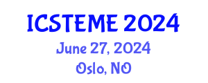 International Conference on Science, Technology, Engineering, and Mathematics Education (ICSTEME) June 27, 2024 - Oslo, Norway