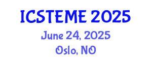 International Conference on Science, Technology, Engineering, and Mathematics Education (ICSTEME) June 24, 2025 - Oslo, Norway