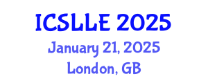 International Conference on Second Language and Language Education (ICSLLE) January 21, 2025 - London, United Kingdom