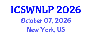 International Conference on Semantic Web and Natural Language Processing (ICSWNLP) October 07, 2026 - New York, United States