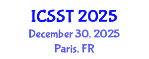 International Conference on Sensor Science and Technology (ICSST) December 30, 2025 - Paris, France