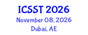 International Conference on Sensor Science and Technology (ICSST) November 08, 2026 - Dubai, United Arab Emirates