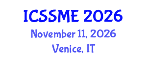 International Conference on Service Science, Management and Engineering (ICSSME) November 11, 2026 - Venice, Italy