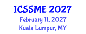 International Conference on Service Science, Management and Engineering (ICSSME) February 11, 2027 - Kuala Lumpur, Malaysia International Conference on Service Science, Management and Engineering (ICSSME) February 11, 2027 - Kuala Lumpur, Malaysia
