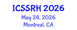 International Conference on Sexuality, Sexual and Reproductive Health (ICSSRH) May 24, 2026 - Montreal, Canada