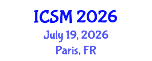 International Conference on Sleep Medicine (ICSM) July 19, 2026 - Paris, France