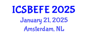 International Conference on Small Business Economics, Finance and Entrepreneurship (ICSBEFE) January 21, 2025 - Amsterdam, Netherlands