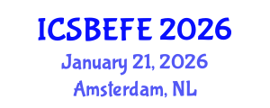 International Conference on Small Business Economics, Finance and Entrepreneurship (ICSBEFE) January 21, 2026 - Amsterdam, Netherlands