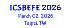 International Conference on Small Business Economics, Finance and Entrepreneurship (ICSBEFE) March 02, 2026 - Taipei, Taiwan International Conference on Small Business Economics, Finance and Entrepreneurship (ICSBEFE) March 02, 2026 - Taipei, Taiwan