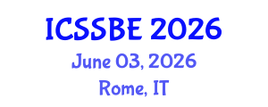 International Conference on Smart and Sustainable Built Environment (ICSSBE) June 03, 2026 - Rome, Italy