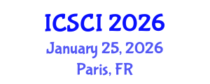 International Conference on Smart Cities and Infrastructure (ICSCI) January 25, 2026 - Paris, France