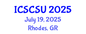 International Conference on Smart Cities and Sustainable Urbanism (ICSCSU) July 19, 2025 - Rhodes, Greece