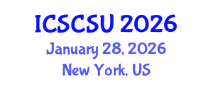 International Conference on Smart Cities and Sustainable Urbanism (ICSCSU) January 28, 2026 - New York, United States