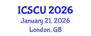 International Conference on Smart Cities and Urban (ICSCU) January 21, 2026 - London, United Kingdom