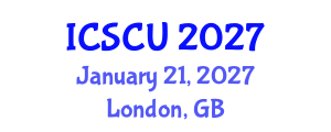 International Conference on Smart Cities and Urban (ICSCU) January 21, 2027 - London, United Kingdom International Conference on Smart Cities and Urban (ICSCU) January 21, 2027 - London, United Kingdom