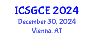 International Conference on Smart Grid and Clean Energy (ICSGCE) December 30, 2024 - Vienna, Austria