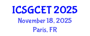 International Conference on Smart Grid and Clean Energy Technologies (ICSGCET) November 18, 2025 - Paris, France