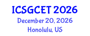 International Conference on Smart Grid and Clean Energy Technologies (ICSGCET) December 20, 2026 - Honolulu, United States International Conference on Smart Grid and Clean Energy Technologies (ICSGCET) December 20, 2026 - Honolulu, United States