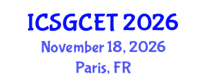 International Conference on Smart Grid and Clean Energy Technologies (ICSGCET) November 18, 2026 - Paris, France