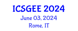 International Conference on Smart Grids and Electrical Engineering (ICSGEE) June 03, 2024 - Rome, Italy
