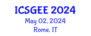 International Conference on Smart Grids and Electrical Engineering (ICSGEE) May 02, 2024 - Rome, Italy