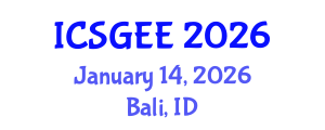 International Conference on Smart Grids and Electrical Engineering (ICSGEE) January 14, 2026 - Bali, Indonesia