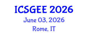 International Conference on Smart Grids and Electrical Engineering (ICSGEE) June 03, 2026 - Rome, Italy