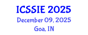 International Conference on Smart Sensors and Information Engineering (ICSSIE) December 09, 2025 - Goa, India