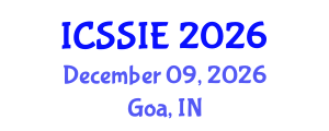 International Conference on Smart Sensors and Information Engineering (ICSSIE) December 09, 2026 - Goa, India International Conference on Smart Sensors and Information Engineering (ICSSIE) December 09, 2026 - Goa, India