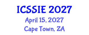 International Conference on Smart Sensors and Information Engineering (ICSSIE) April 15, 2027 - Cape Town, South Africa International Conference on Smart Sensors and Information Engineering (ICSSIE) April 15, 2027 - Cape Town, South Africa