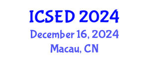 International Conference on Social and Economic Development (ICSED) December 16, 2024 - Macau, China