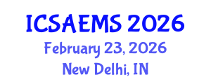 International Conference on Social Anthropology, Ethnic and Migration Studies (ICSAEMS) February 23, 2026 - New Delhi, India International Conference on Social Anthropology, Ethnic and Migration Studies (ICSAEMS) February 23, 2026 - New Delhi, India
