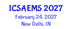 International Conference on Social Anthropology, Ethnic and Migration Studies (ICSAEMS) February 24, 2027 - New Delhi, India International Conference on Social Anthropology, Ethnic and Migration Studies (ICSAEMS) February 24, 2027 - New Delhi, India
