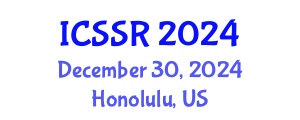 International Conference on Social Computing and Applications (ICSSR) December 30, 2024 - Honolulu, United States