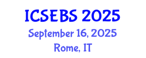 International Conference on Social, Economic and Business Sciences (ICSEBS) September 16, 2025 - Rome, Italy