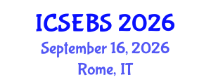 International Conference on Social, Economic and Business Sciences (ICSEBS) September 16, 2026 - Rome, Italy