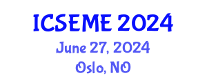 International Conference on Social, Education and Management Engineering (ICSEME) June 27, 2024 - Oslo, Norway