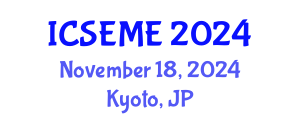 International Conference on Social, Education and Management Engineering (ICSEME) November 18, 2024 - Kyoto, Japan