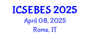 International Conference on Social, Educational, Behavioral and Economic Sciences (ICSEBES) April 08, 2025 - Rome, Italy