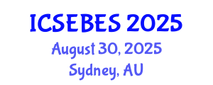 International Conference on Social, Educational, Behavioral and Economic Sciences (ICSEBES) August 30, 2025 - Sydney, Australia
