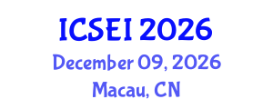 International Conference on Social Entrepreneurship and Innovation (ICSEI) December 09, 2026 - Macau, China International Conference on Social Entrepreneurship and Innovation (ICSEI) December 09, 2026 - Macau, China
