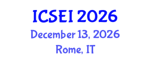 International Conference on Social Entrepreneurship and Innovation (ICSEI) December 13, 2026 - Rome, Italy International Conference on Social Entrepreneurship and Innovation (ICSEI) December 13, 2026 - Rome, Italy