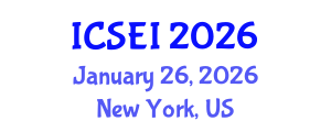 International Conference on Social Entrepreneurship and Innovation (ICSEI) January 26, 2026 - New York, United States International Conference on Social Entrepreneurship and Innovation (ICSEI) January 26, 2026 - New York, United States
