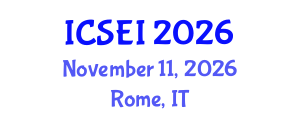International Conference on Social Entrepreneurship and Innovation (ICSEI) November 11, 2026 - Rome, Italy International Conference on Social Entrepreneurship and Innovation (ICSEI) November 11, 2026 - Rome, Italy