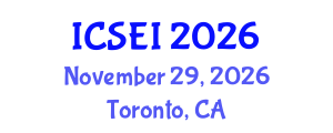 International Conference on Social Entrepreneurship and Innovation (ICSEI) November 29, 2026 - Toronto, Canada International Conference on Social Entrepreneurship and Innovation (ICSEI) November 29, 2026 - Toronto, Canada