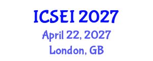 International Conference on Social Entrepreneurship and Innovation (ICSEI) April 22, 2027 - London, United Kingdom International Conference on Social Entrepreneurship and Innovation (ICSEI) April 22, 2027 - London, United Kingdom